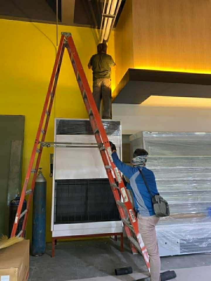 Floor-mounted unit installation